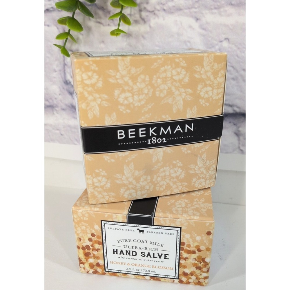 NEW LOT2😍Beekman 1802 Pure Goat Milk Rich Hand Salve Honey Orange Blossom 2.5oz